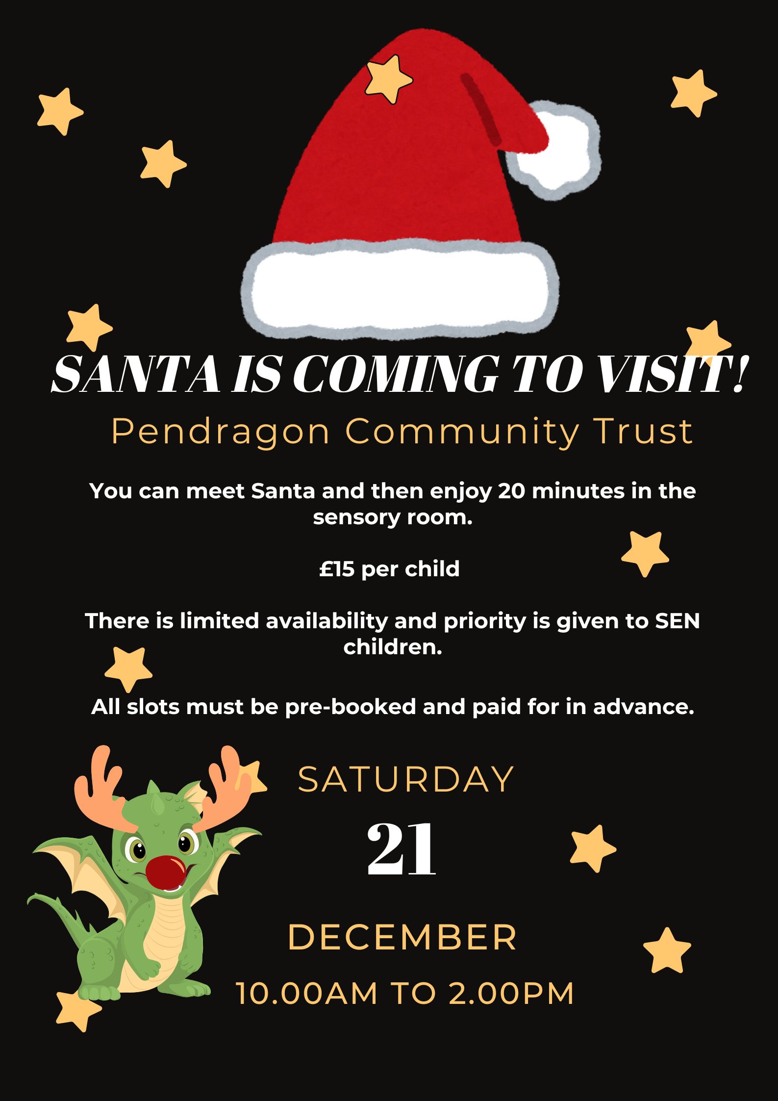 Santa visit poster 2024